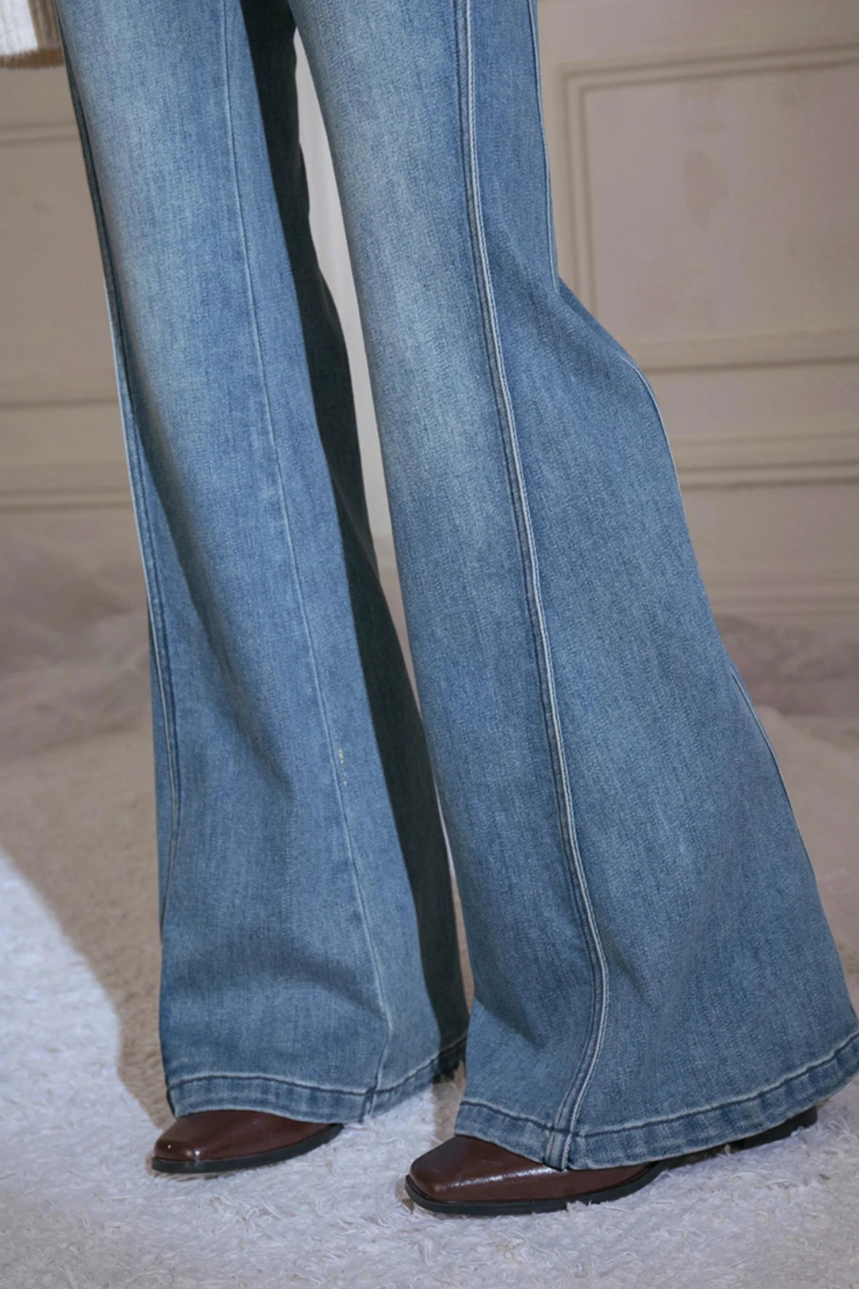 Blue Flared Pants