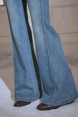 Blue Flared Pants