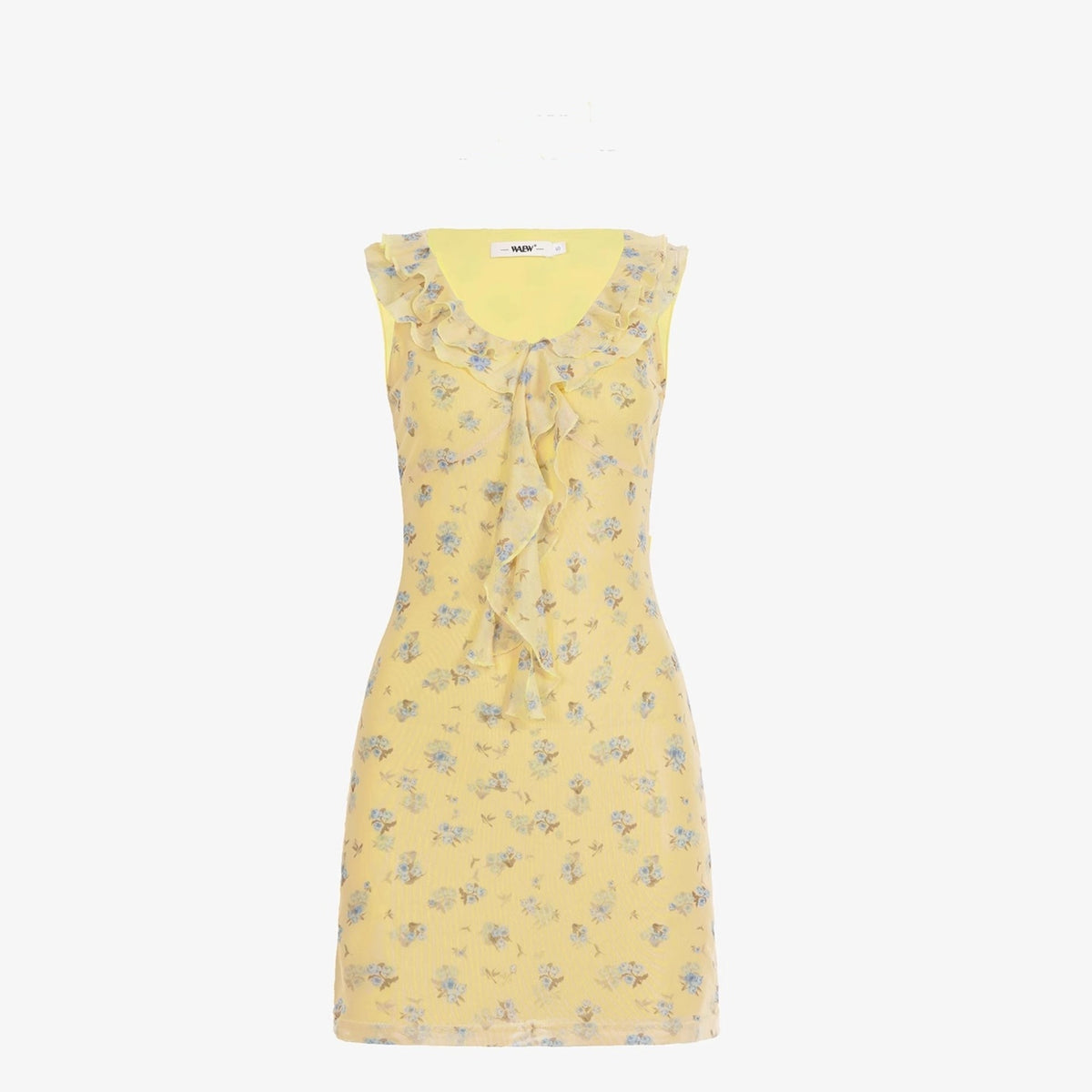 Blue Floral V-Neck Dress