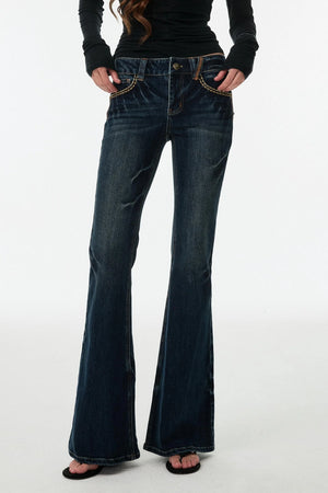Blue Lightning Bootcut Pants