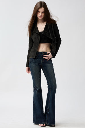 Blue Lightning Bootcut Pants