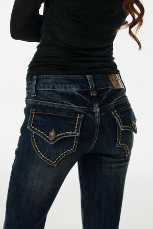 Blue Lightning Bootcut Pants