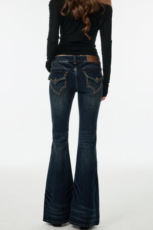 Blue Lightning Slimming Bootcut Pants