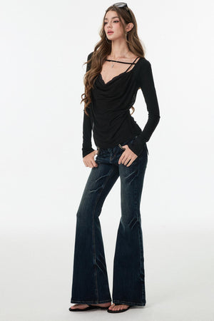 Blue Lightning Slimming Bootcut Pants