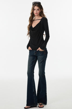 Blue Lightning Slimming Bootcut Pants