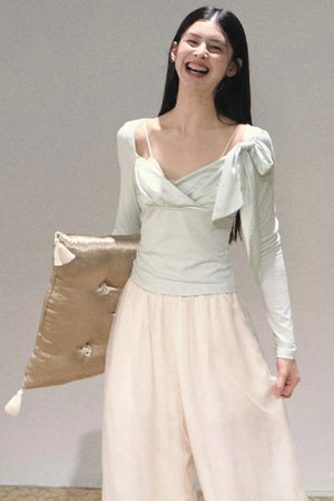Blue Night Silk Scarf Top