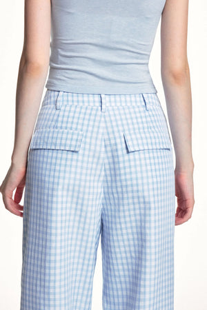 Blue Plaid Cargo Pants