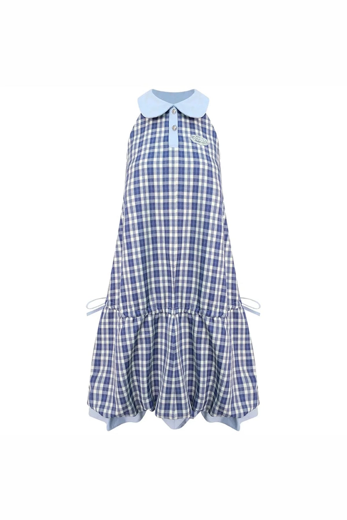 Blue Plaid Doll Collar Dress