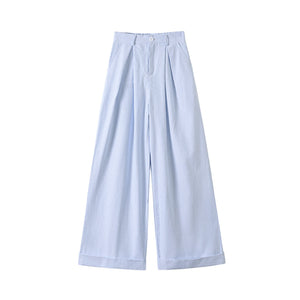 Blue Striped Ensemble Pants Set-Up