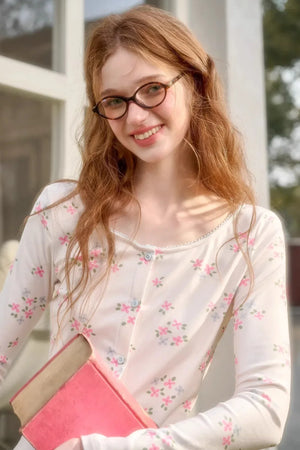 Blue Velvet Floral Cardigan Set-Up