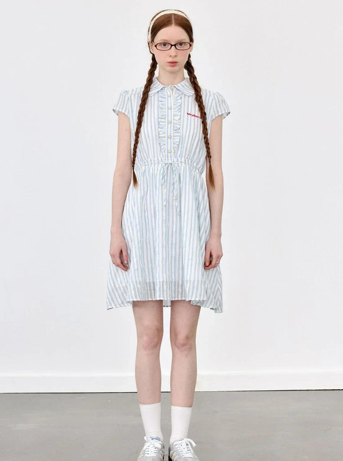 Blue White Plaid Preppy Dress