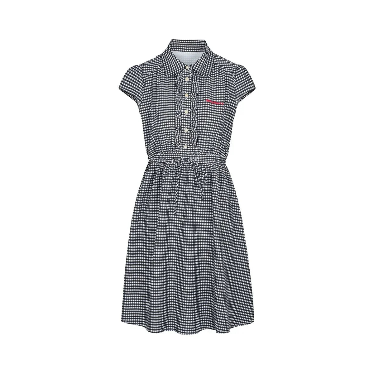 Blue White Plaid Preppy Dress