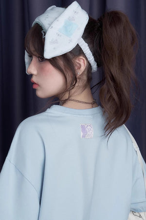 Blue & White Splice T-Shirt
