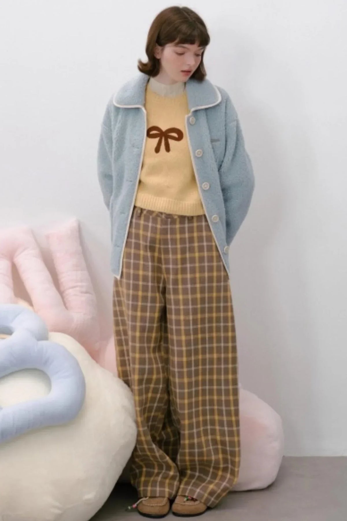Blueberry Croissant Wool Coat