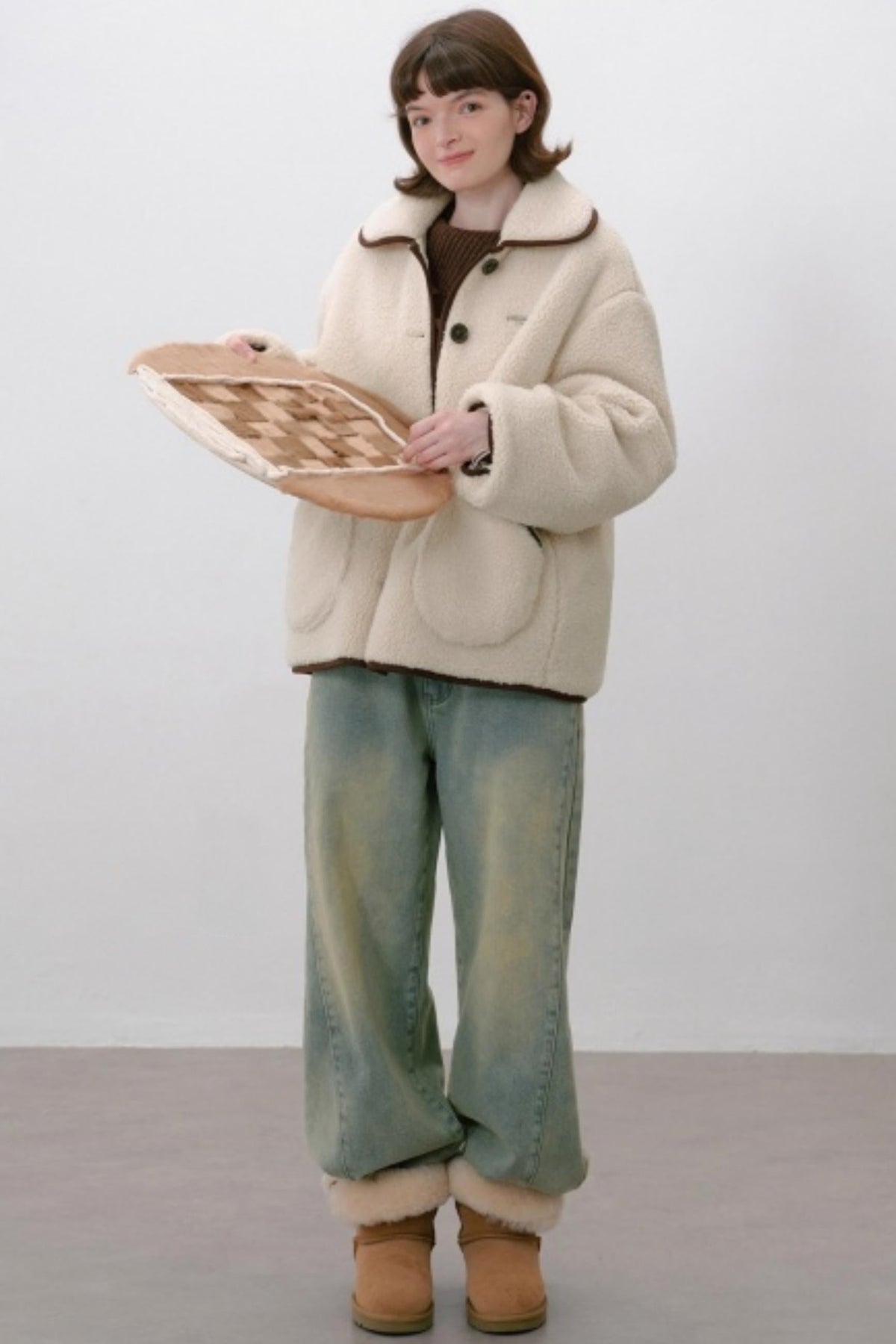 Blueberry Croissant Wool Coat