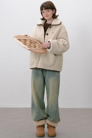 Blueberry Croissant Wool Coat