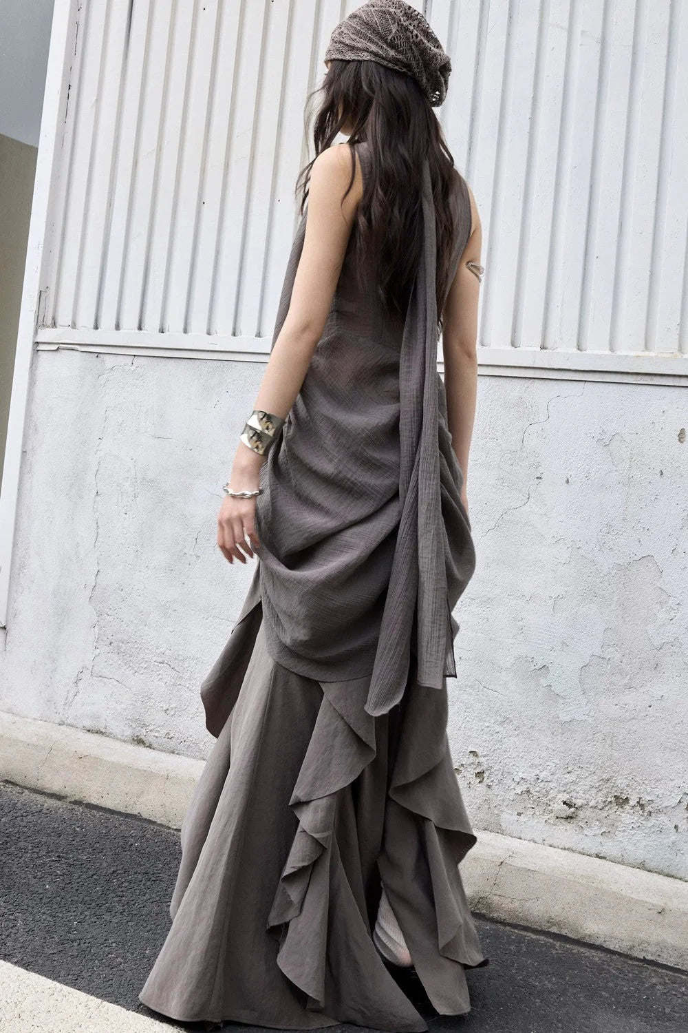 Bohemian Distressed Ruffled Skirt