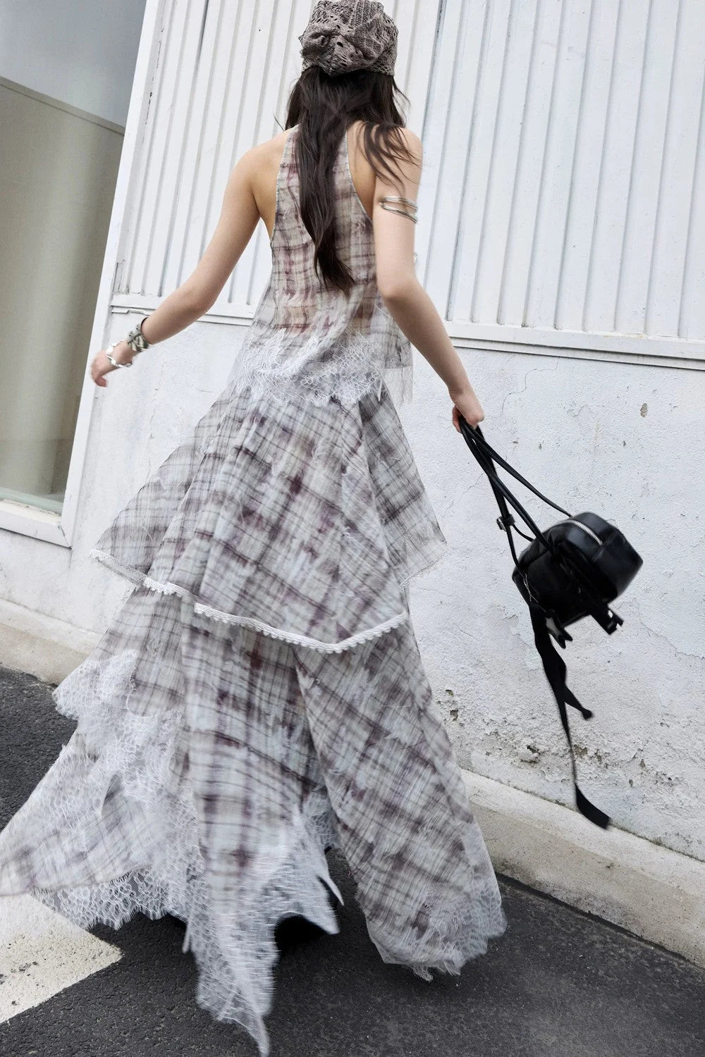 Bohemian Lace Plaid Two-Piece Set-Up