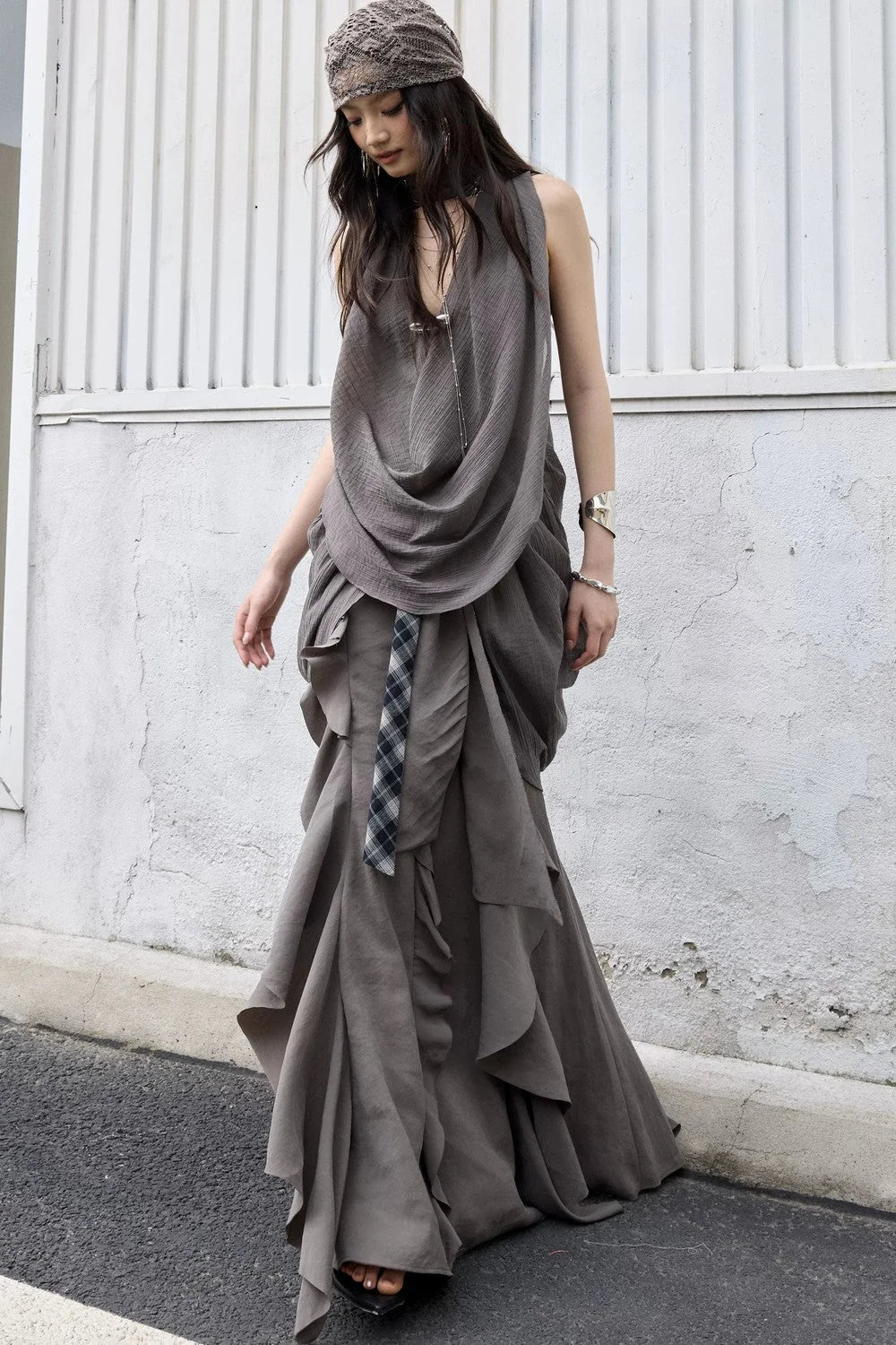 Bohemian Pleated Draped Vest