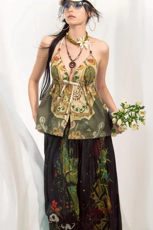 Bohemian Printed Halter Top