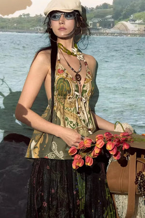 Bohemian Printed Halter Top