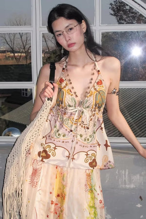 Bohemian Printed Halter Top