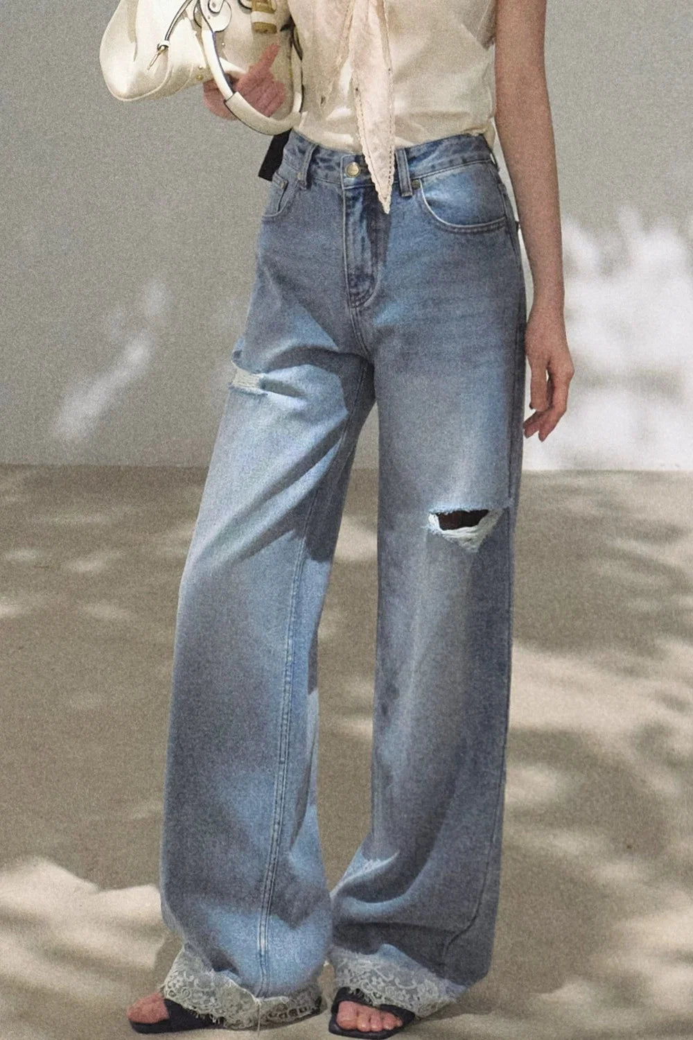 Bohemian Summer Ripped Jeans