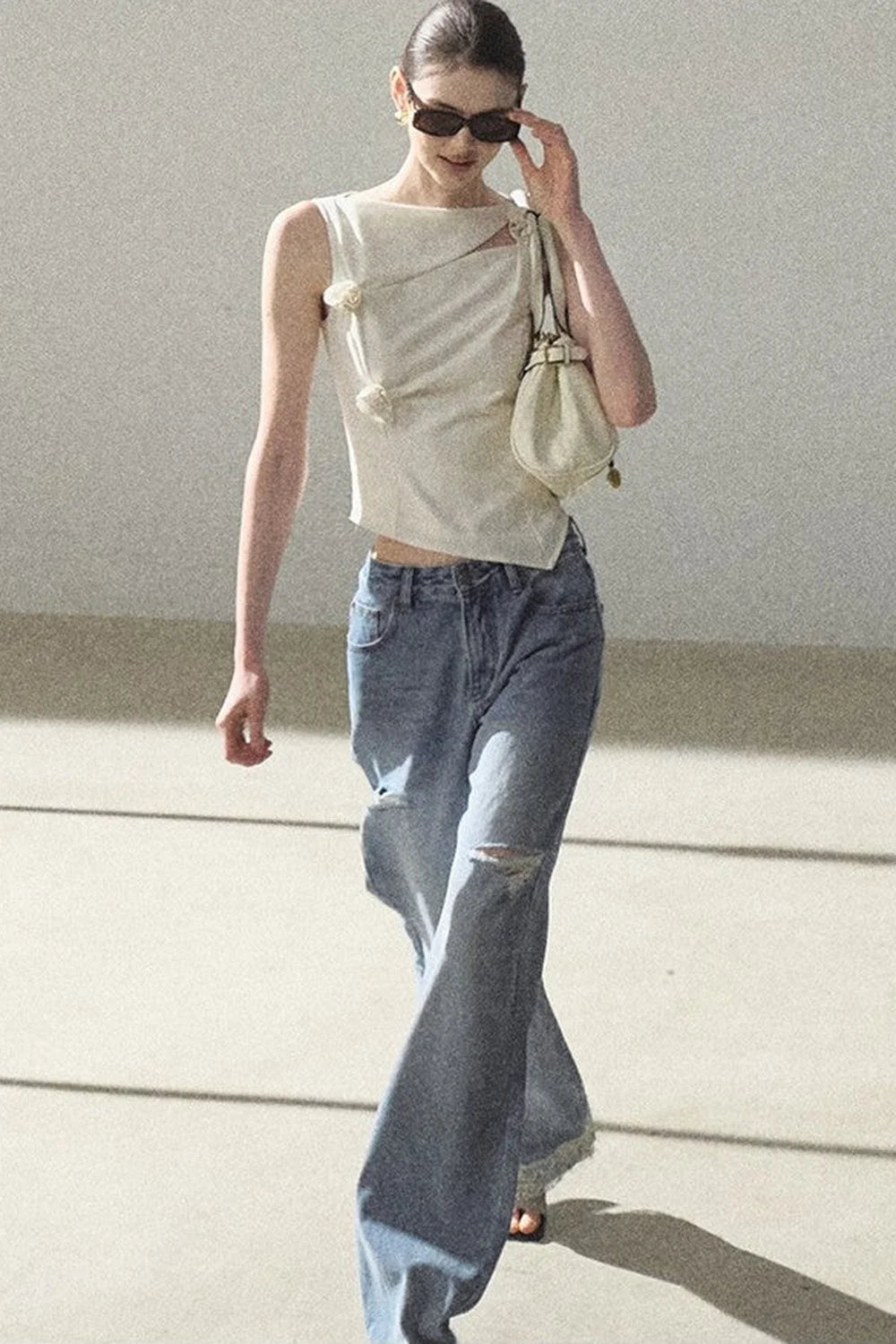 Bohemian Summer Ripped Jeans