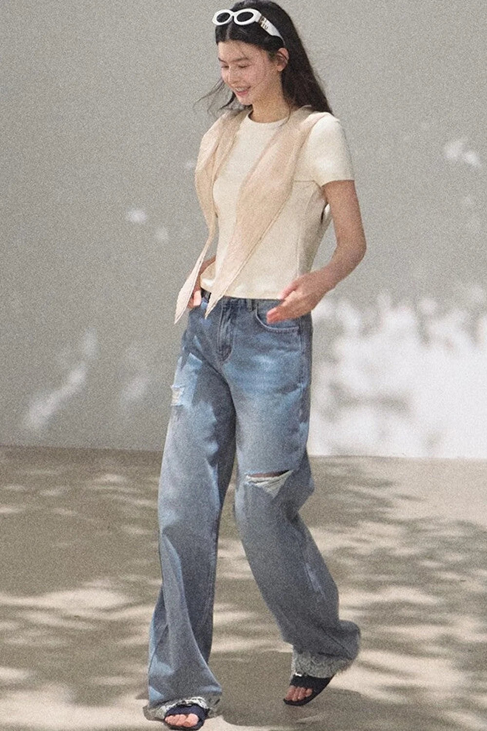 Bohemian Summer Ripped Jeans