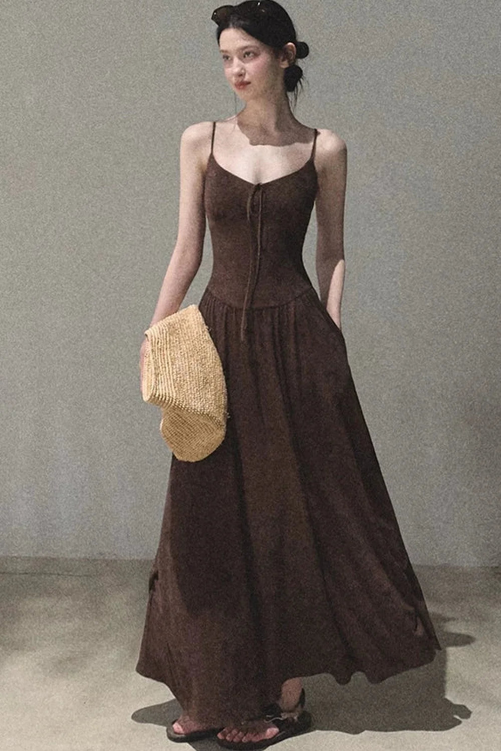 Bohemian Vine Jacquard Backless Dress