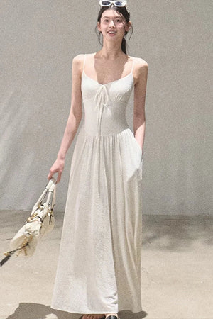 Bohemian Vine Jacquard Backless Dress