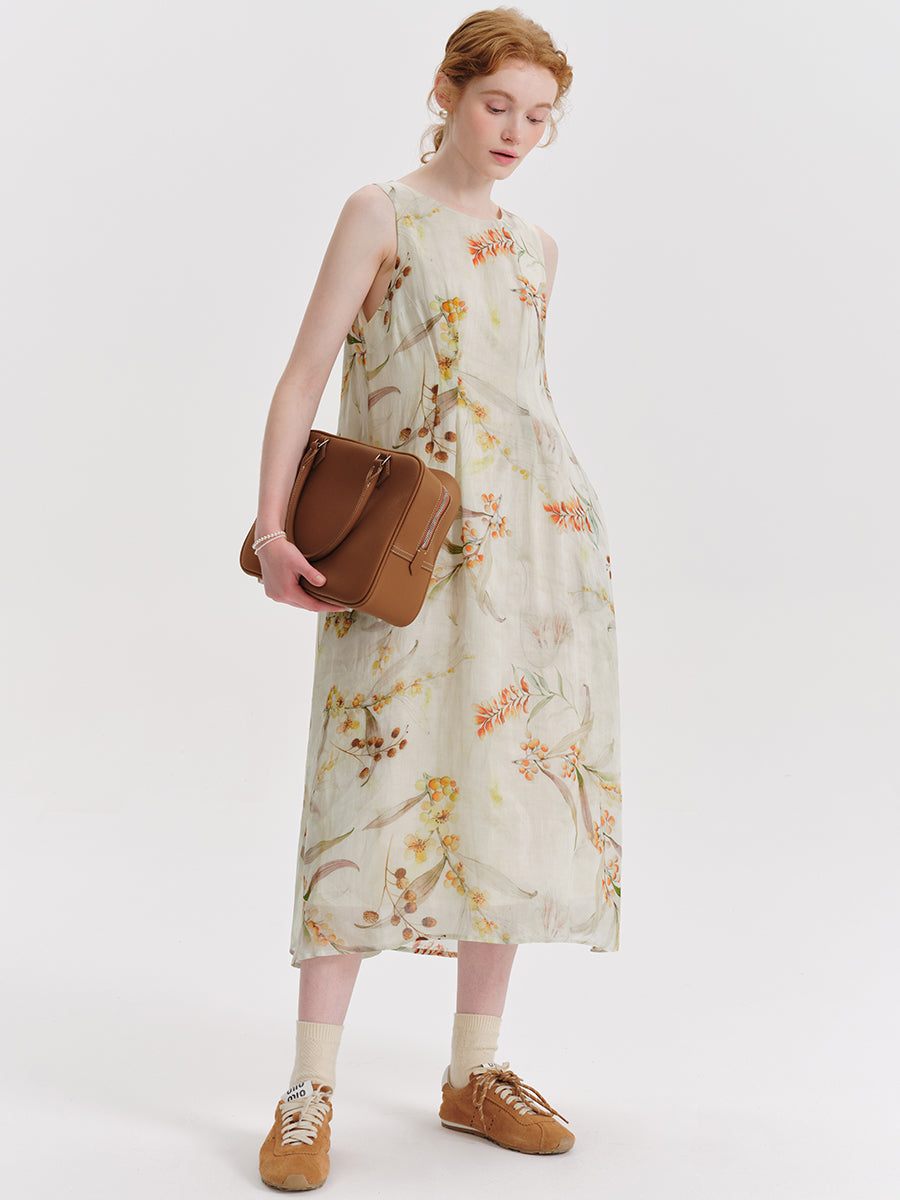 Botanical Print Dress
