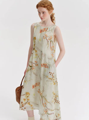 Botanical Print Dress