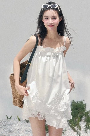 Bouquet-Like Lace Babydoll Top