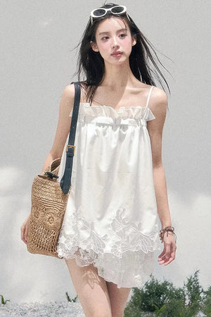 Bouquet-Like Lace Babydoll Top