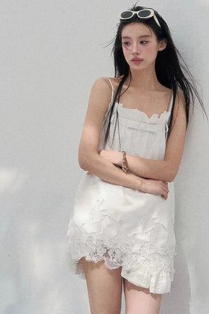 Bouquet-Like Lace Babydoll Top