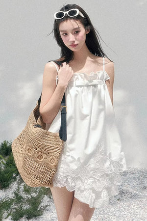 Bouquet-Like Lace Babydoll Top