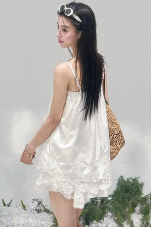 Bouquet-Like Lace Babydoll Top