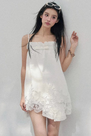 Bouquet-Like Lace Babydoll Top