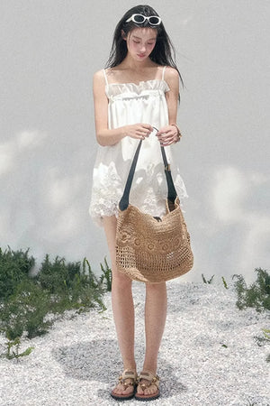 Bouquet-Like Lace Babydoll Top