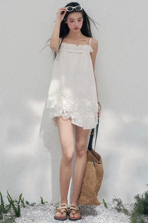 Bouquet-Like Lace Babydoll Top
