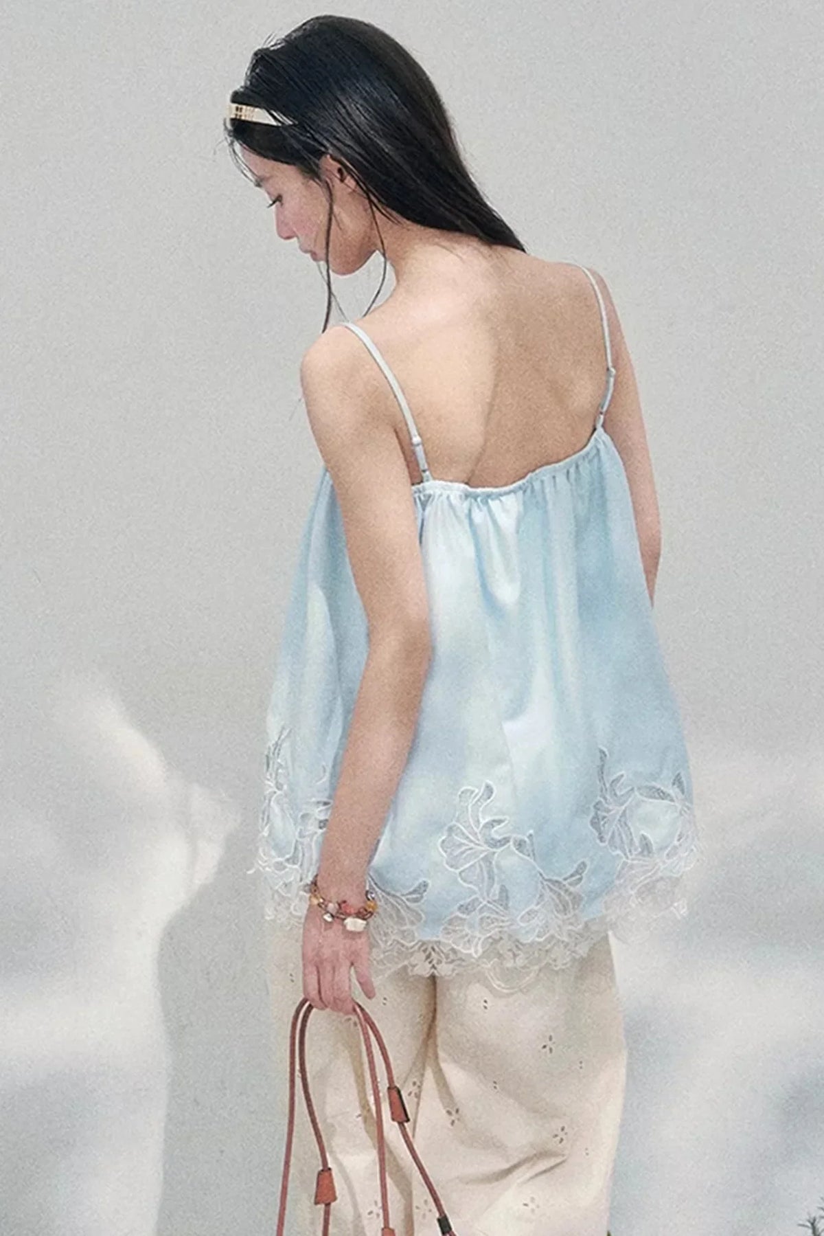 Bouquet-Like Lace Babydoll Top