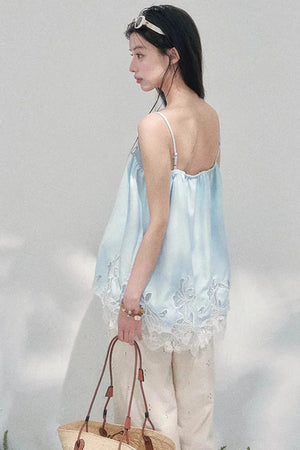 Bouquet-Like Lace Babydoll Top