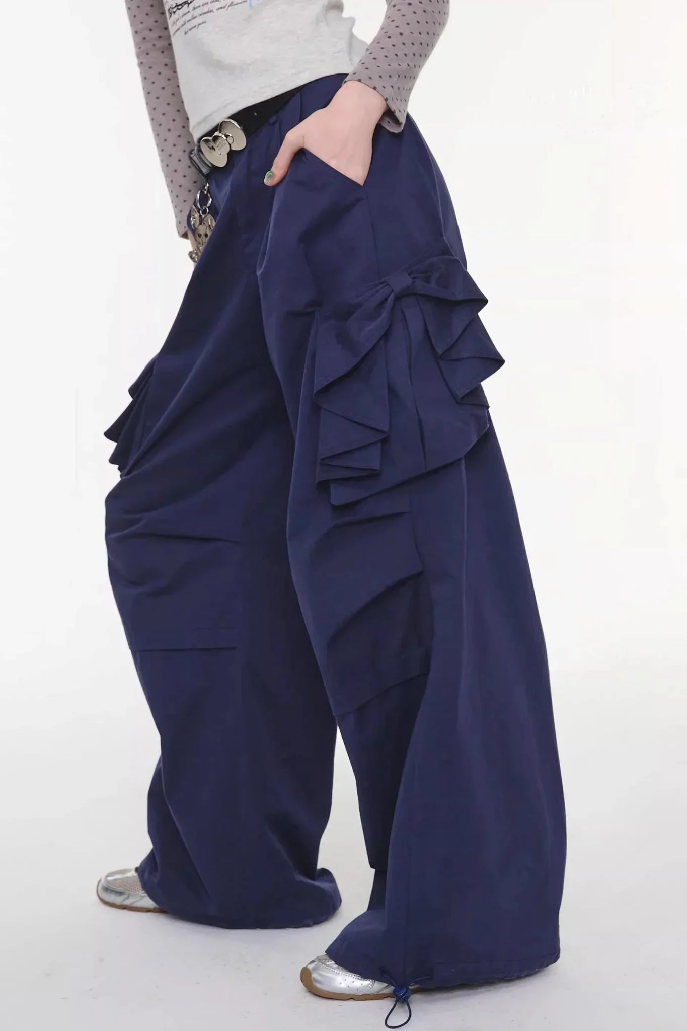 Bow Detail Cargo Pants