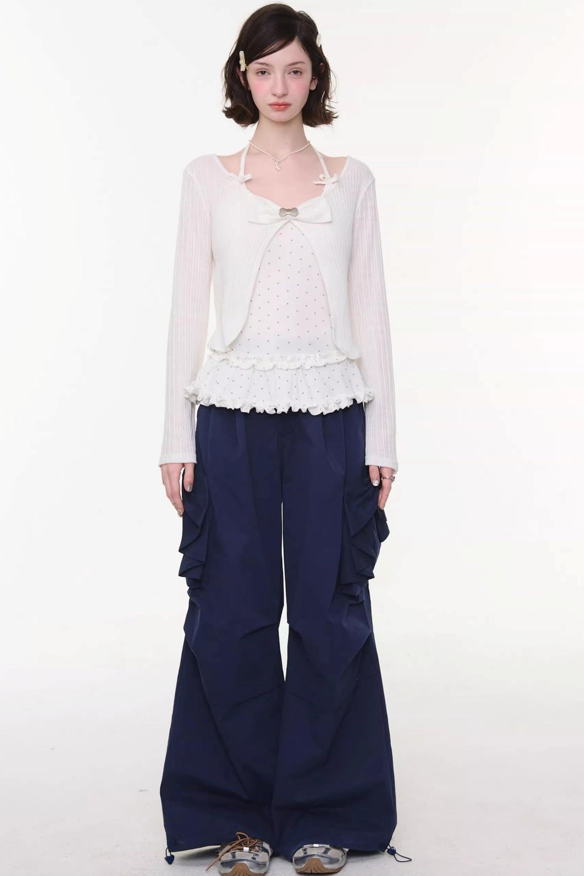 Bow Detail Cargo Pants