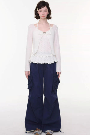 Bow Detail Cargo Pants