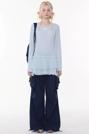 Bow Detail Cargo Pants