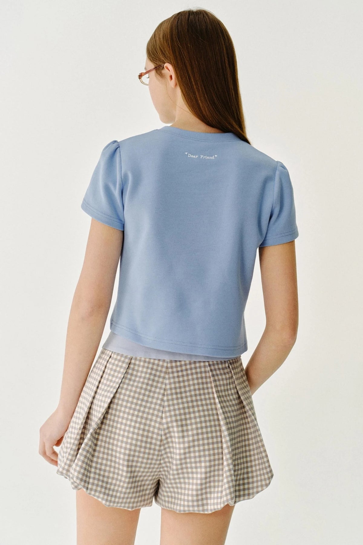 Bow Detail Letter Print T-Shirt
