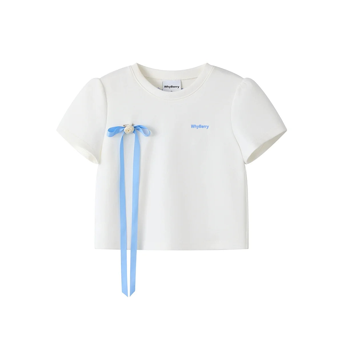 Bow Detail Letter Print T-Shirt