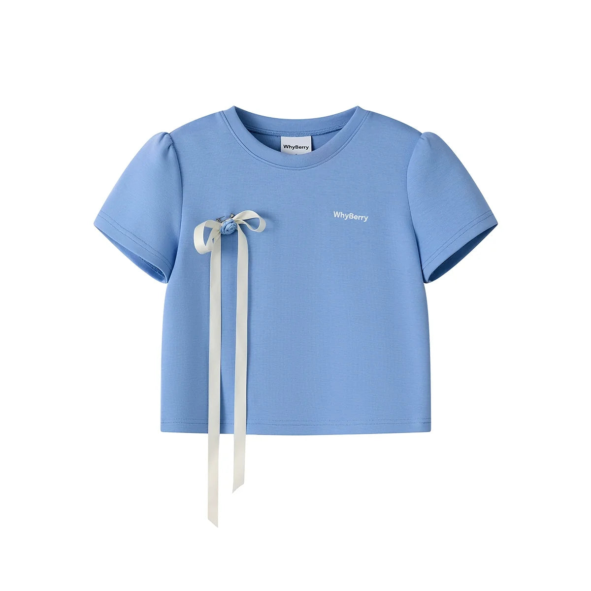 Bow Detail Letter Print T-Shirt